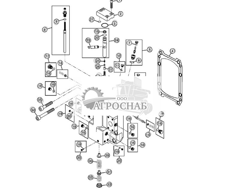 Торц. загл. и пруж. обр. связи мотора гидростат. гусен. привода - ST10439 69.jpg